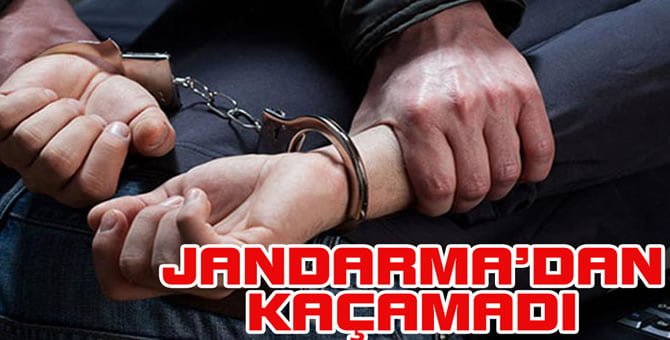 8 Suçtan Aranan Zanlı Jandarmadan Kaçamadı