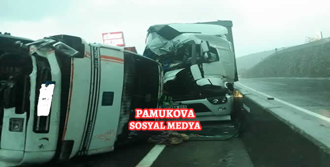 GEYVE BOĞAZINDA FECİ KAZA.