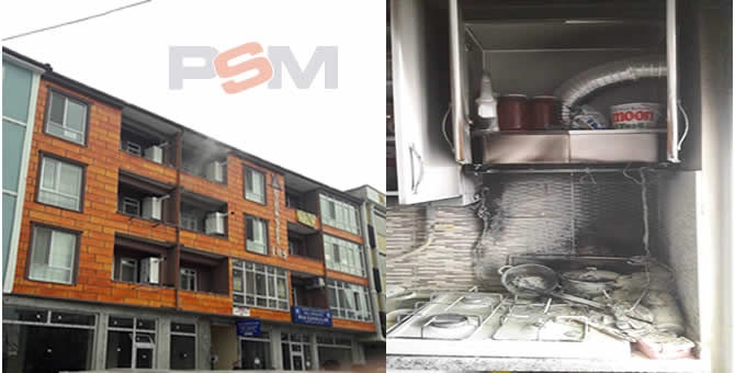 Aspiratör Yangını Paniğe Neden Oldu.