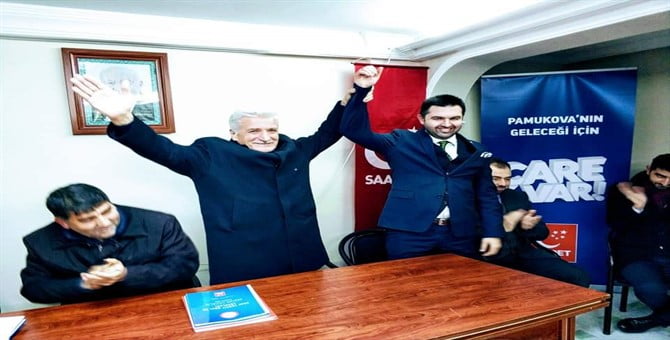 Güven Övün Saadet Partisinden belediye başkan adayı olarak tanıtıldı.