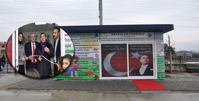 Ertaylan Okulunda Z-Konteyner kütüphanesi açıldı.