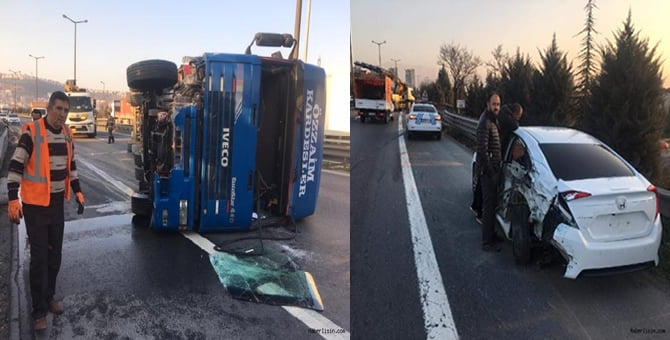 Yol ulaşıma kapandı..