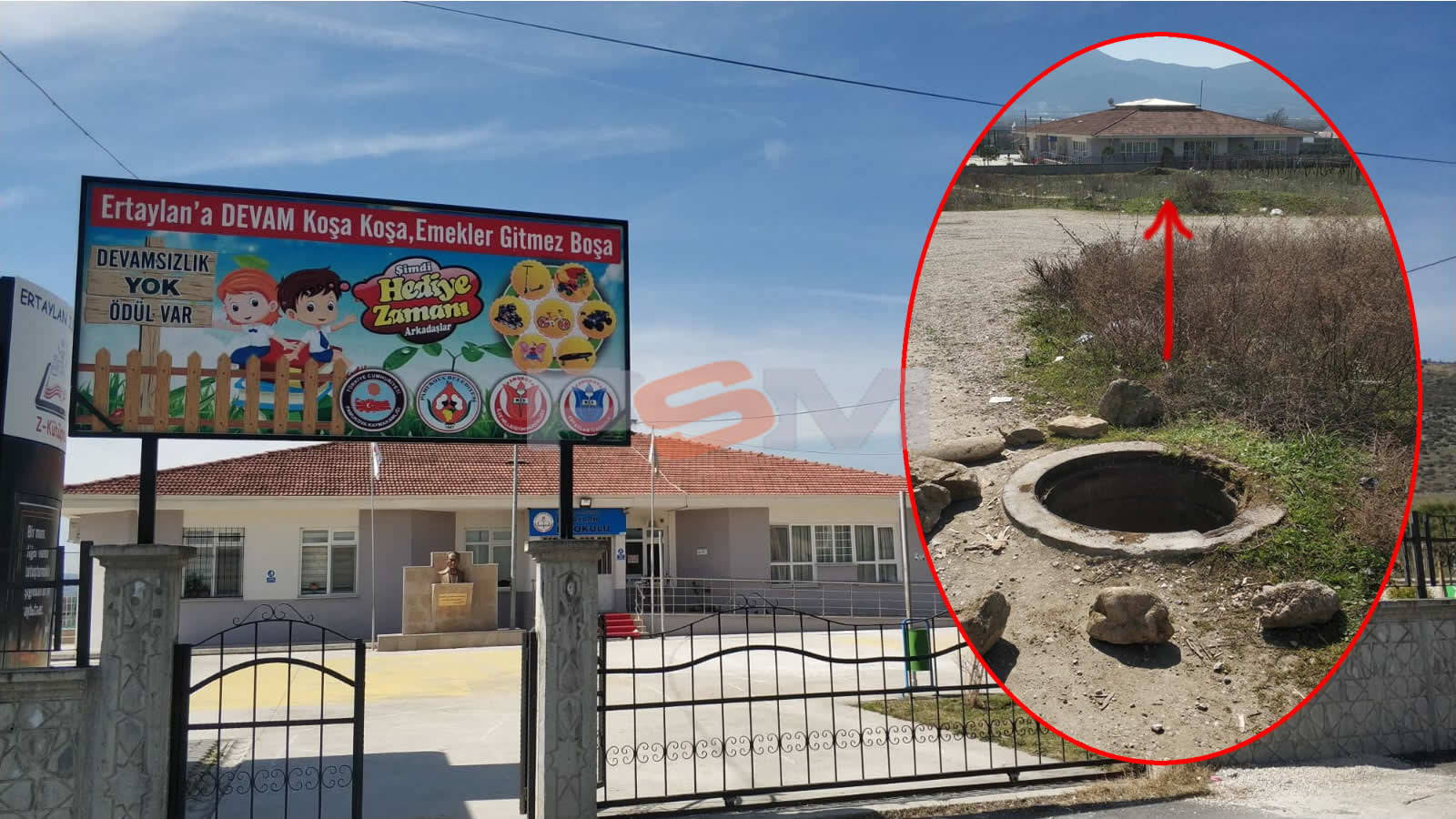 Okul Yolundaki Rögar Kapaklarını Çaldılar..