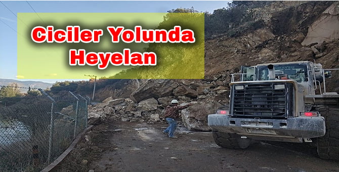 Ciciler köy yolunda heyelan…