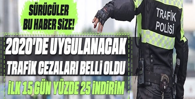 2020 Trafik cezaları belli oldu..