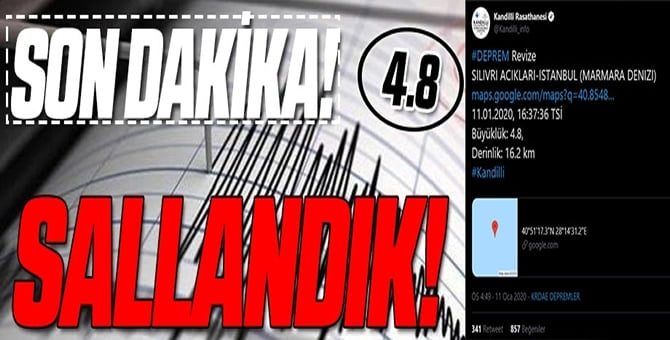 4.8 şiddetinde!