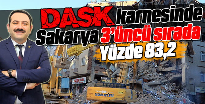 Sakarya üçüncü sırada..