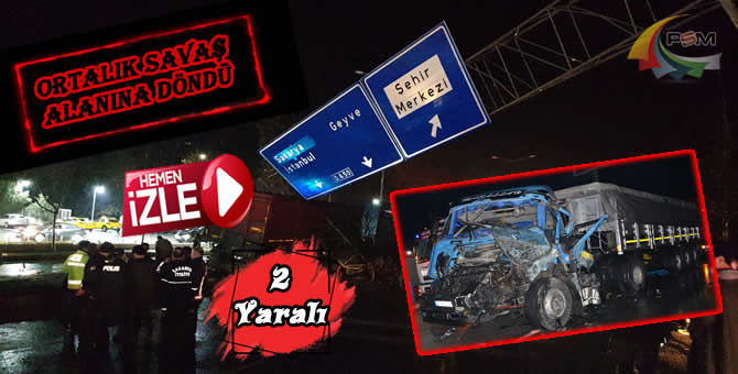 Pamukova’da Zincirleme Kaza! 2 Yaralı..