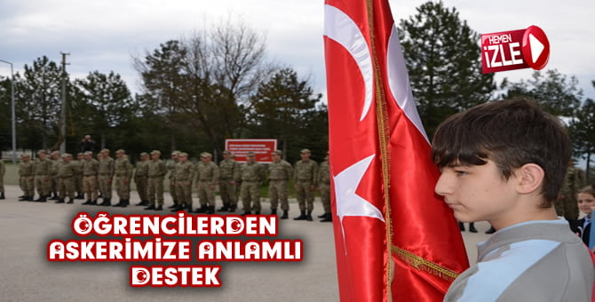 PAMUKOVA’DA ÖĞRENCİLERDEN ‘BAHAR KALKANI OPERASYONUNA’ DESTEK YÜRÜYÜŞÜ..