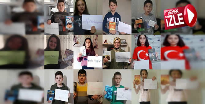 Öğrencilerden Anlamlı Etkinlik”Evde kalıyorum Kitap Okuyorum”