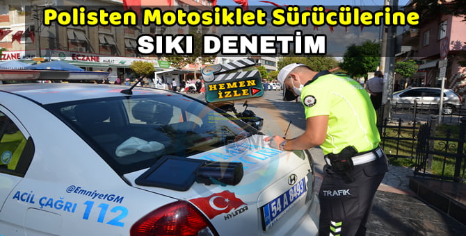Polisten ilçe genelinde motosiklet ve kask denetimi!..