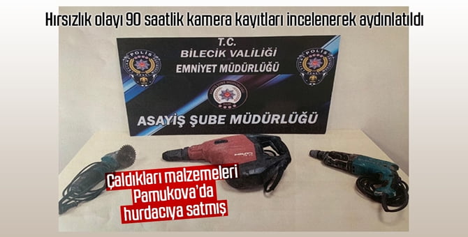 Çalıntı malzemeler hurdacıdan alındı…