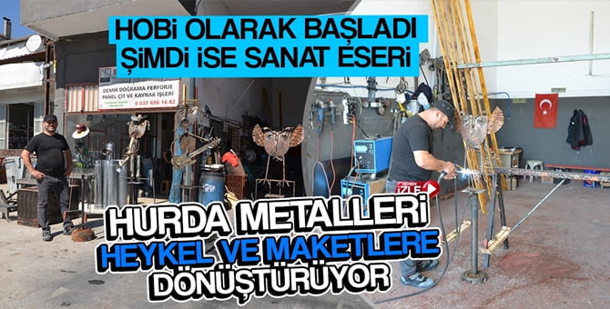 Atıklardan sıra dışı objeler çıkarıyor..