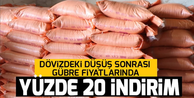 Yüzde 100’den Fazla Zam Gelen Gübreye Yüzde 20 indirim!