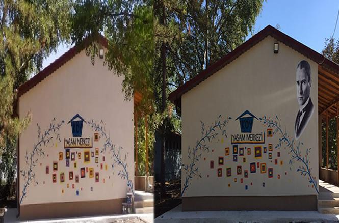 Atatürk Portresi Ait Olduğu Yere Yeniden Nakşedildi..