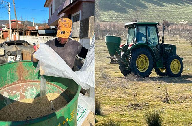 Pamukova’da Mera Alanları Gübreleme Çalışmaları Başladı..