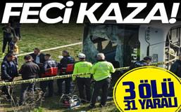 Eskişehir’de feci kaza! 3 ölü, 31 yaralı..