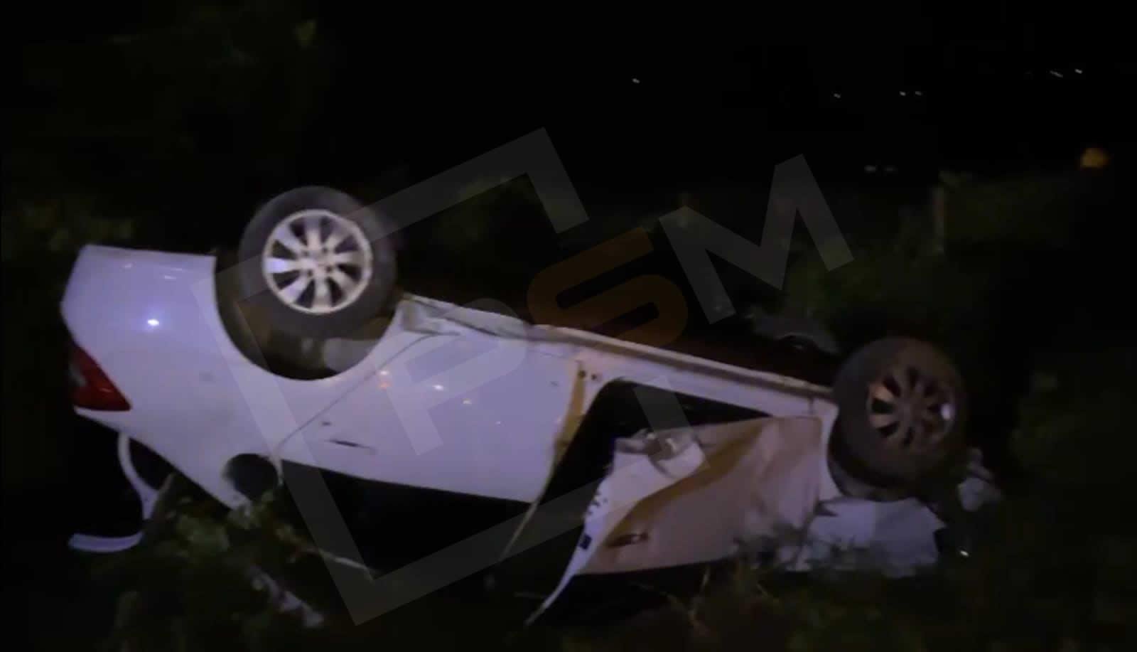 Karapınar Mevkiinde Otomobil Takla Attı! 3 Yaralı..