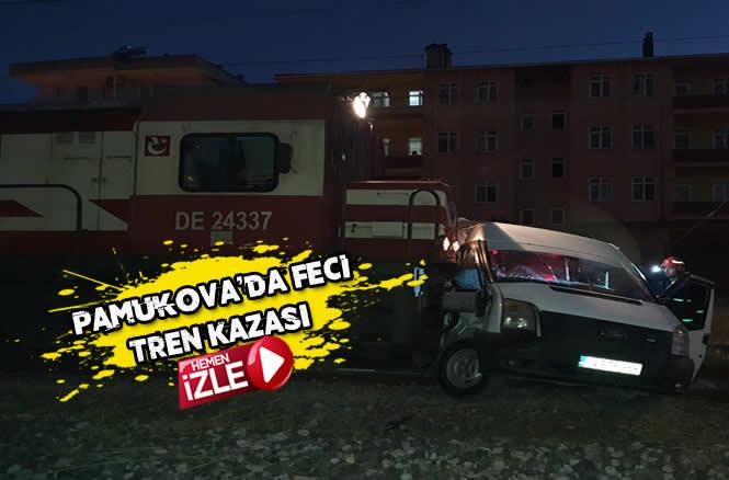 Pamukova’da Yük Treni ile Yolcu Minibüsü Çarpıştı…