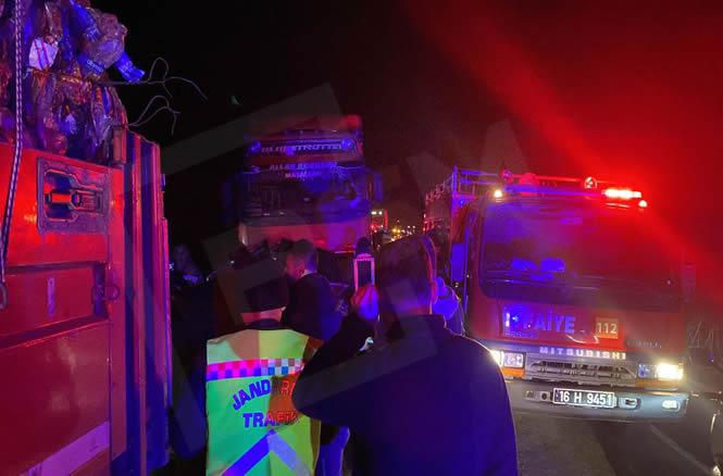 İznik – Pamukova Yolunda Feci Kaza! 1 Ölü 1 Yaralı..