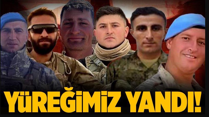 ACIMIZ BÜYÜK | 6 kahraman askerimizin kimlikleri belli oldu! Yürek yakan detaylar ortaya çıktı…