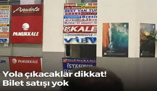 Otogarda Esnaftan Sessiz Protesto;  Bilet Satışı Yok!