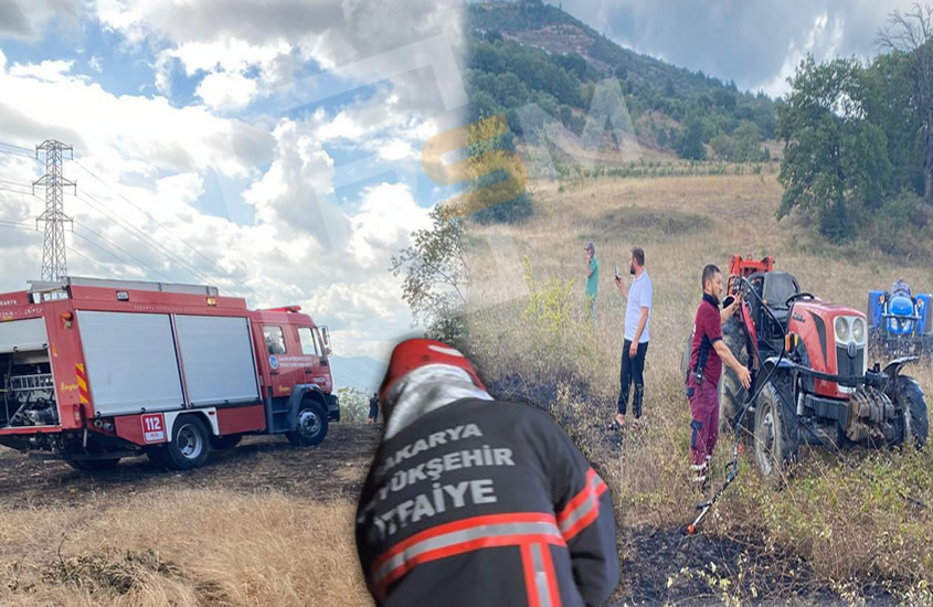 Pamukova Bayırakçaşehir Mahallesi’nde Otluk Alanda Çıkan Yangın Kontrol Altına Alındı..