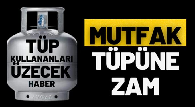 Mutfak Tüpüne 9 Ayda 7’inci Kez Zam Geldi! Tüp 850 TL’ye Ulaştı..
