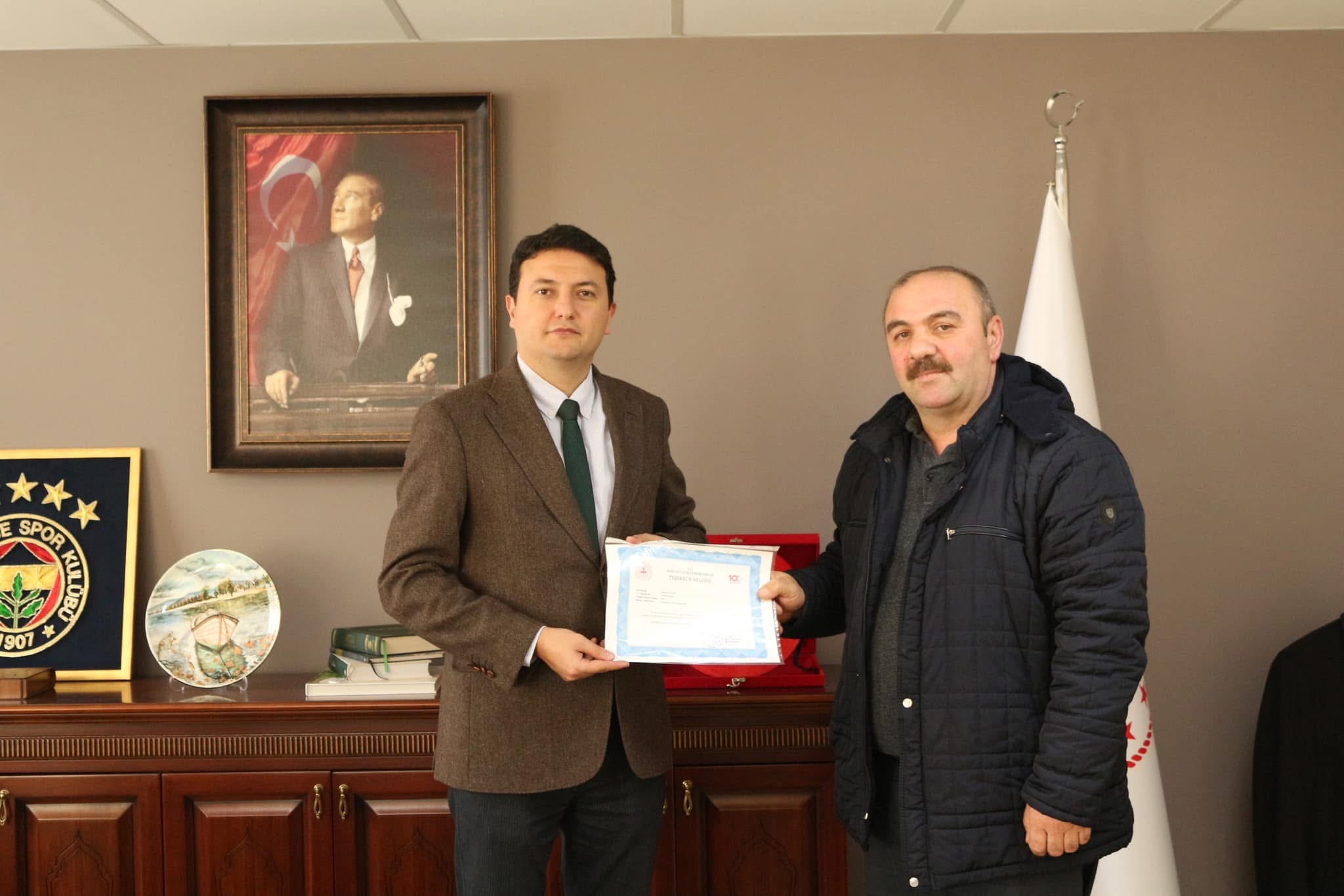 Kaymakam Gürsel Temurci’den Emekli Olan Metin Cengiz’e  Anlamlı Veda..