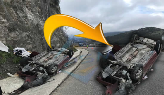 Ali Fuat Paşa Virajında; Takla Atan Otomobilin Sürücüsü Mucizevi Şekilde Kurtuldu!