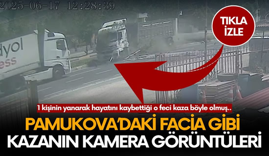 Pamukova’da Meydana Gelen Tır Faciası Kamerada..