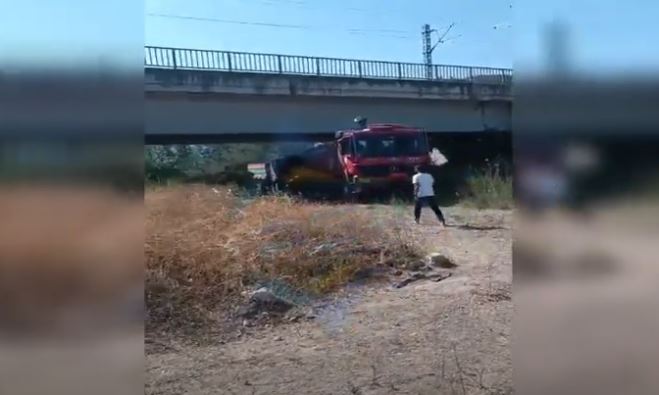 Hızlı Tren Viyadüğü Çevresinde Korkutan Yangın: 50 Dönüm Alan Küle Döndü..