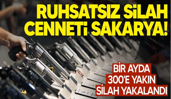 Ruhsatsız silah cenneti Sakarya! Bir ayda 300’e yakın silah yakalandı..