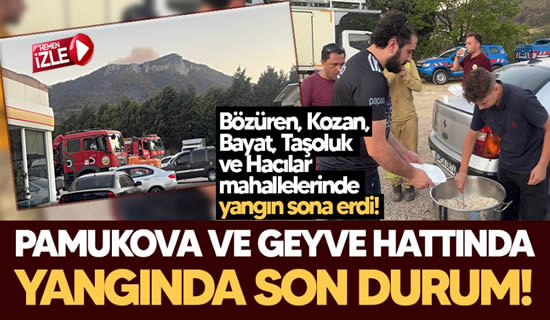 Pamukova ve Geyve hattında başlayan yangın 3 gün sonra kontrol altına alındı, Osmaneli’nde alevlerle mücadele sürüyor..