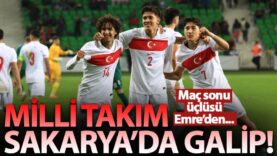 Milli takım Sakarya’da galip! | Maç sonu üçlüsü Emre’den..