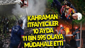 Sakarya’nın kahraman itfaiyecileri 10 ayda 11 bin 595 olaya müdahale etti..