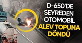 Alifuatpaşa D-650 Karayolunda Seyir Halindeki Otomobil Alev Alev Yandı!