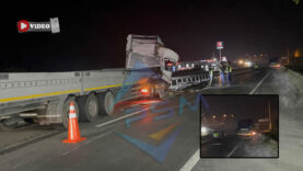 Pamukova D-650 Karayolu’nda Tır Kamyona Çarptı;  1 Yaralı…