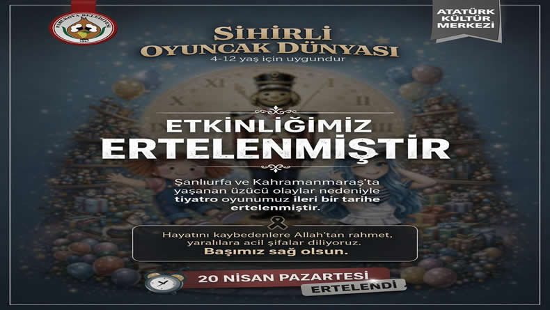 Pamukova Belediyesi’nden Çocuk Tiyatrosu Gösterisine Erteleme Kararı…