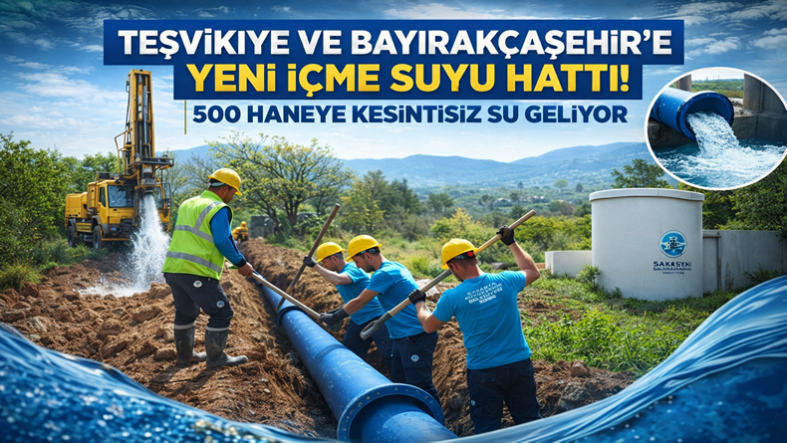 Teşvikiye Ve Bayırakçaşehir’e Yeni İçme Suyu Hattı! 500 Haneye Kesintisiz Su Geliyor…