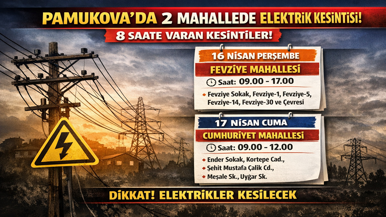 Pamukova’da Planlı Elektrik Kesintisi Yaşanacak…