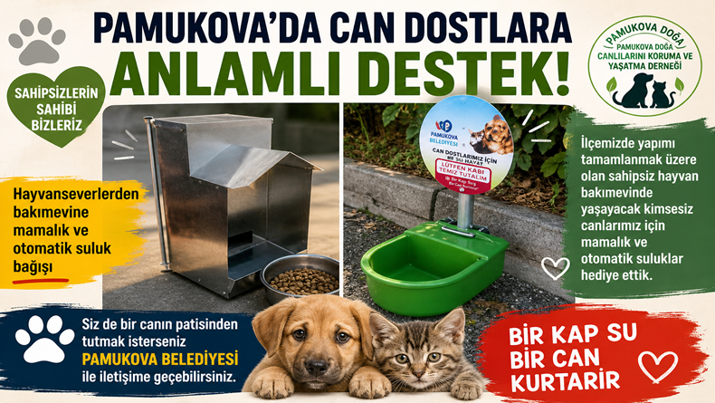 Pamukova Doğa Canlılarını Koruma ve Yaşatma Derneğinden Örnek Proje; Bakımevine Donanım Desteği…