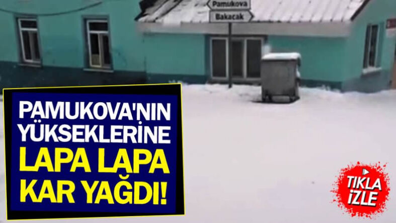 Pamukova’nın Yükseklerine Lapa Lapa Kar Yağdı!