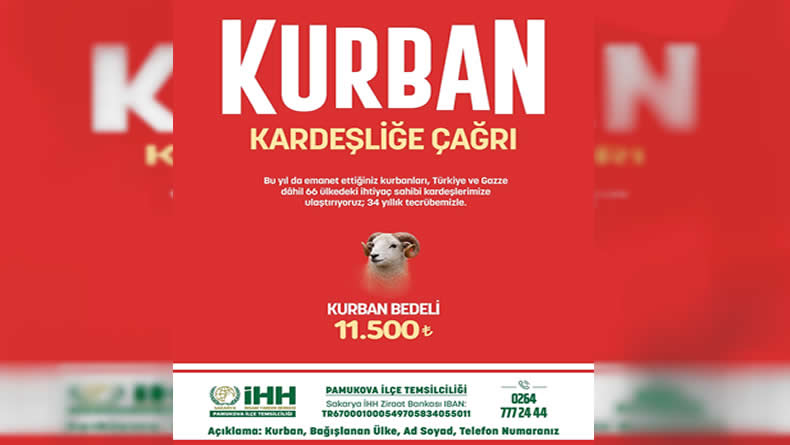 Pamukova İHH’dan Kurban Bayramı Çağrısı: “Kardeşlik Köprüsünü Birlikte Kuralım”