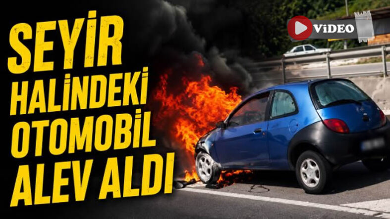 “D-650’DE SEYİR HALİNDEKİ OTOMOBİL ALEV ALDI”