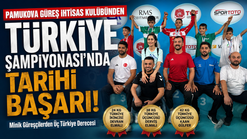 “Pamukovalı Minik Güreşçilerden Türkiye Şampiyonası’nda Tarihi Başarı”