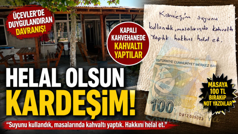 Pamukova’da Kapalı Kahvehanede Kahvaltı Yaptılar, Arkalarında Örnek Bir Davranış Bıraktılar…